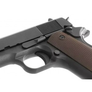 Страйкбольный пистолет Colt 1911, Gas, чёрный, металл (KJW)